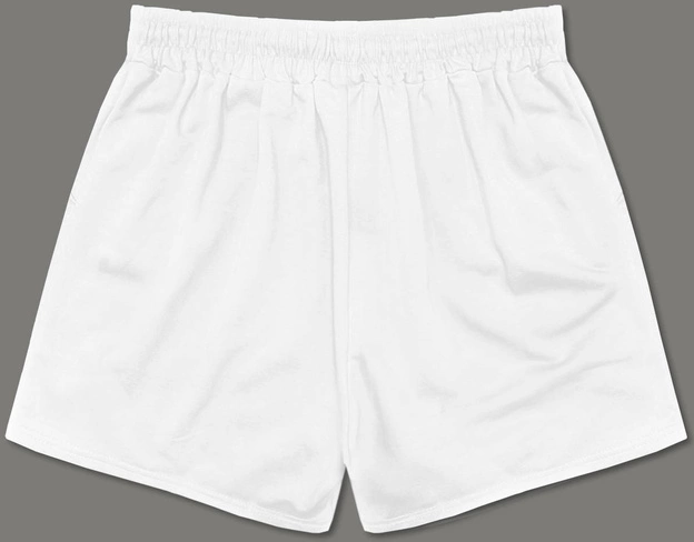 Dresowe spodenki damskie białe (8K950-1)