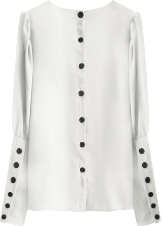 BLUZKA ZAPINANA NA PLECACH ECRU (476ART)