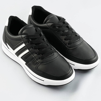 Sportowe buty damskie czarno-białe (ad-587)