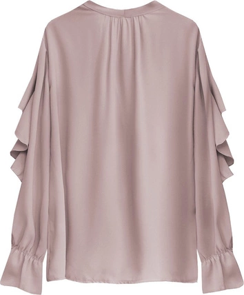 BLUZKA Z FALBANAMI RÓŻOWA (474ART)