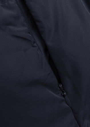 Dwustronny długi bezrękawnik damski granat-czarny (V723)