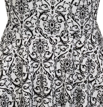 SUKIENKA NA TIULU BIAŁO-CZARNA (S58)