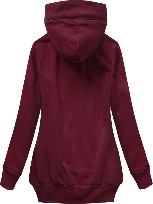 DŁUŻSZA GŁADKA BLUZA BORDOWA (552)