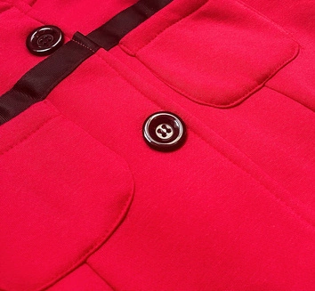 Krótka bluza rozpinana damska czerwona (AMG-63)