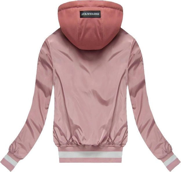 KURTKA BOMBER Z KAPTUREM RÓŻOWA (W05)