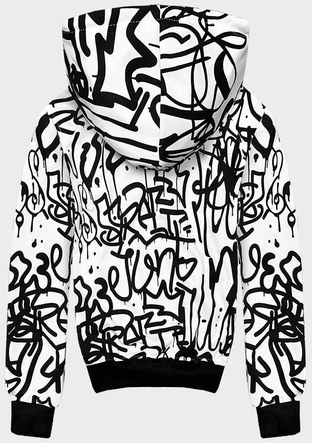Bluza męska graffiti biała (8B1151-1)
