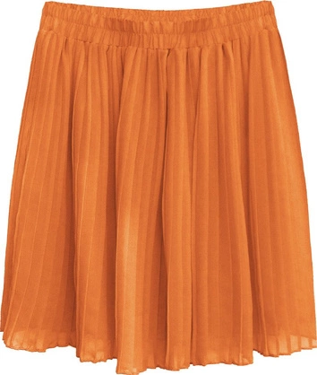 PLISOWANA SPÓDNICA MINI POMARAŃCZOWA 2 (9227)