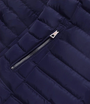 Przejściowa pikowana kurtka damska niebieska ciemna (23063-6)