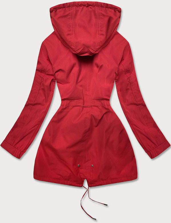 PARKA DAMSKA 2W1 CZERWONY/BIAŁY (W702BIG)