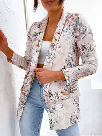 Marynarka na podszewce beżowa (8258)