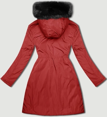 Przejściowa dwustronna kurtka damska J Style czerwono-czarna (16M9159-275)