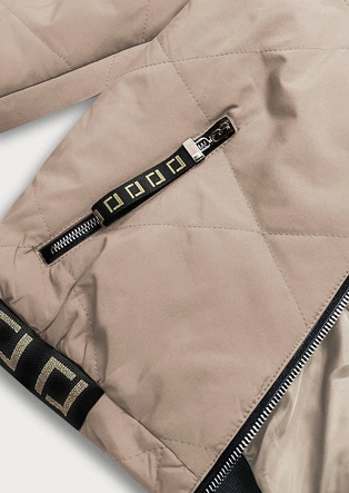 Damska kurtka bomberka beżowa (B8098-12)