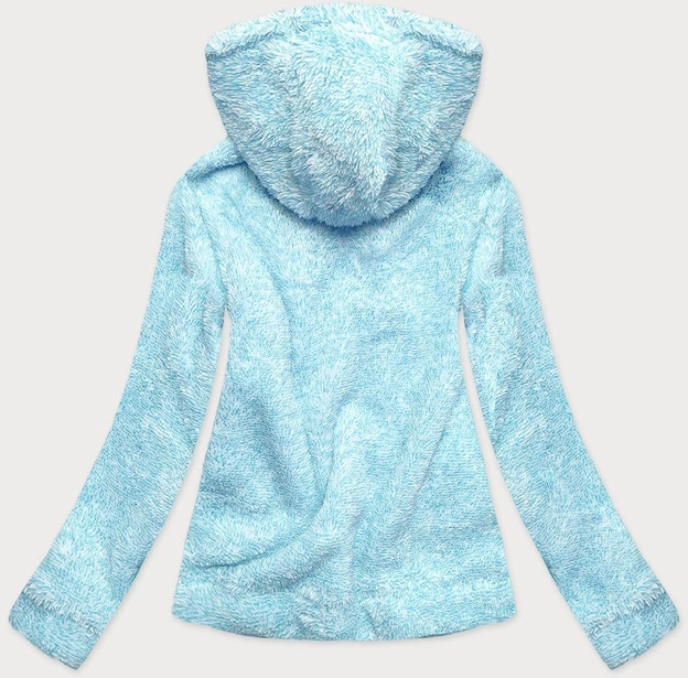 PLUSZOWA DAMSKA BLUZA MELANŻ MIĘTOWA (HH034)