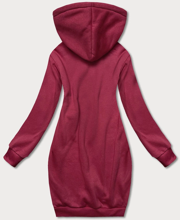 Długa bluza dresowa bordowa (YS10005-21)