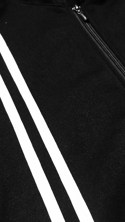 Dres damski z ozdobnymi pasami czarny-biały (KK0052)