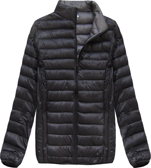 PIKOWANA KURTKA ZE STÓJKĄ CZARNA (99)