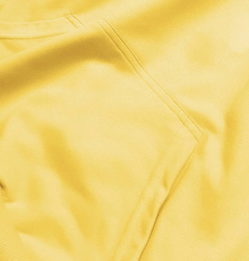 Cienka damska bluza z kapturem żółta (wb11001-28)