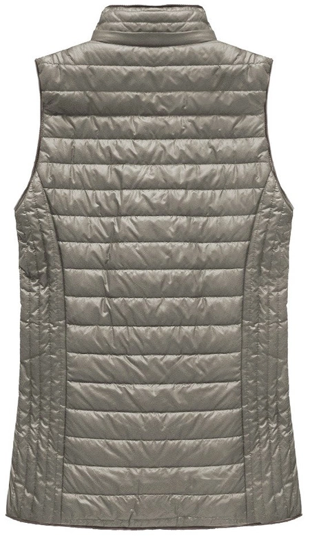 PIKOWANY BEZRĘKAWNIK Z KAPTUREM CAPPUCCINO (B1067-30)