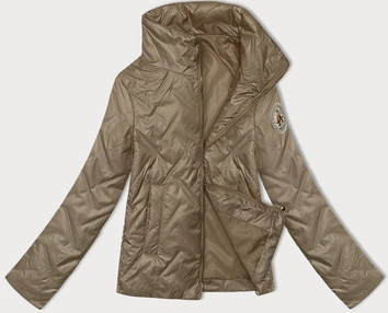 Cienka kurtka damska ze stójką S'West ciemny beżowy (B8363-12)