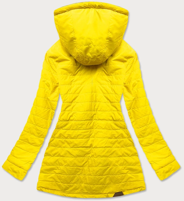 Dwustronna kurtka damska khaki-żołta (can-620big)