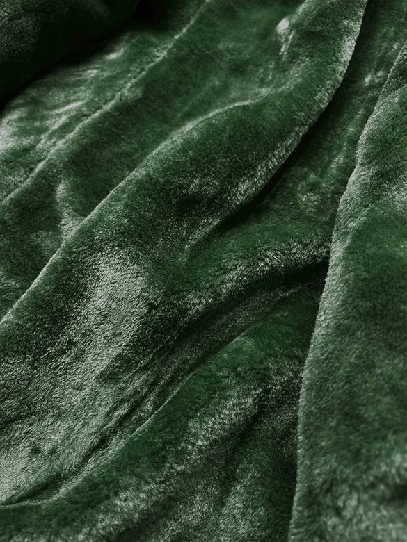 ZAMSZOWA DAMSKA KURTKA ZIMOWA Z KAPTUREM BUTELKOWA ZIELEŃ (6516)