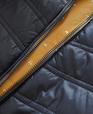 PIKOWANA DWUSTRONNA KURTKA DAMSKA GRANAT/MUSZTARDA (RQW6308)