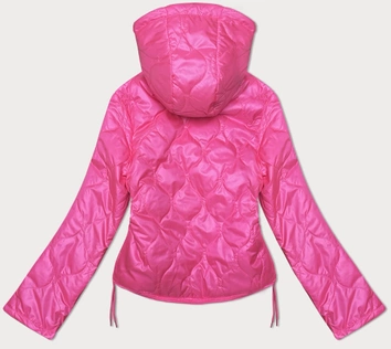 Kurtka damska z trokami ściągającymi po bokach S'West neonowy róż (B8235-83)