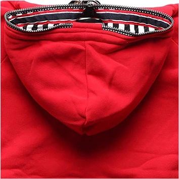 BLUZA Z KAPTUREM CZERWONA (525A)