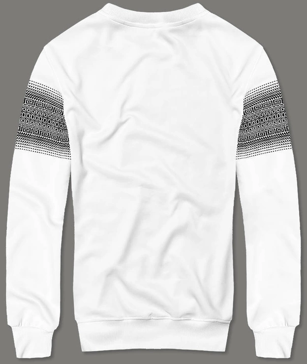 Cienka bluza z nadrukiem biała (8B1103-1)