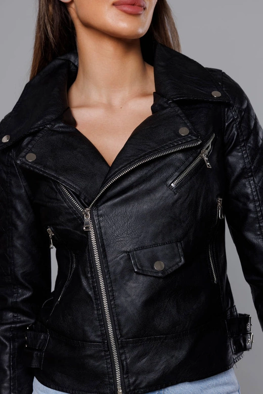 Ramoneska z klapami czarna (HM33)