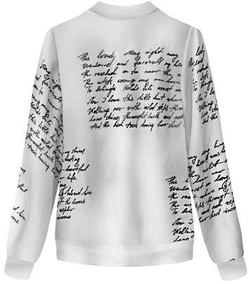 CIENKA BLUZA TYPU BOMBER BIAŁA (261/9ART)