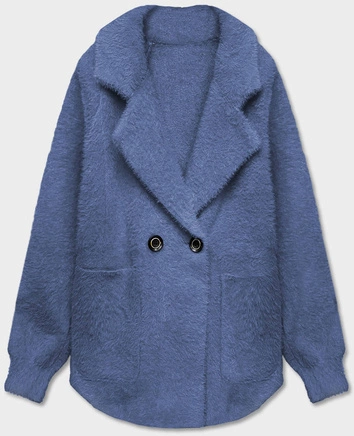 Krótka narzutka alpaka ciemna niebieska (CJ65)