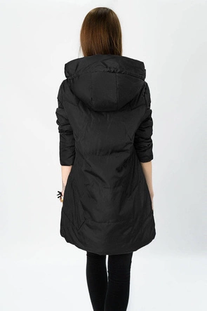 ASYMETRYCZNA KURTKA TRAPEZOWA CZARNA (958)