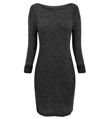 TUNIKA Z SZALEM GRAFITOWA (T9238)