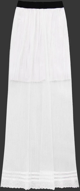 ZWIEWNA PLISOWANA SPÓDNICA BIAŁA 1 (98ART)