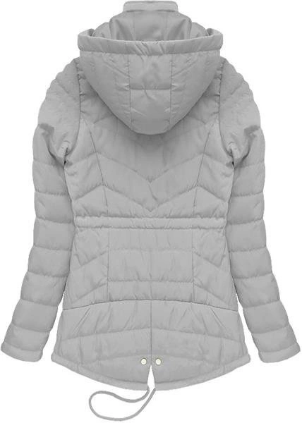 KURTKA Z ASYMETRYCZNYM DOŁEM SZARA (201619)