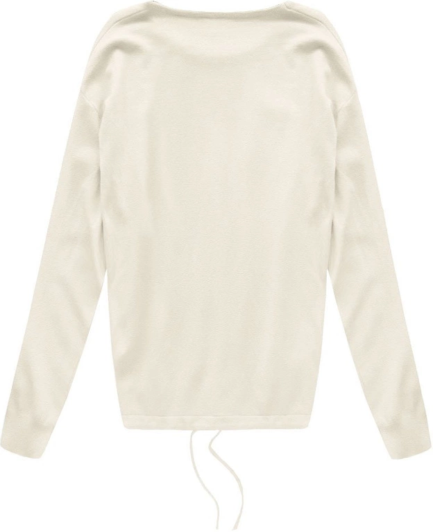 SWETER Z KIESZONKĄ BEŻOWY (P7119)