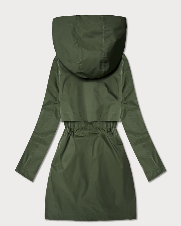 Kurtka z ozdobnym wykończeniem Goodlookin khaki-panterka (B8521-11)
