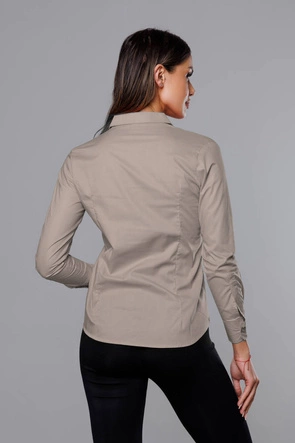 KLASYCZNA KOSZULA DAMSKA KAKAO (HH039-3)