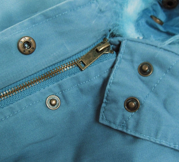 ZIMOWA PARKA DAMSKA NIEBIESKA (D-196-5)