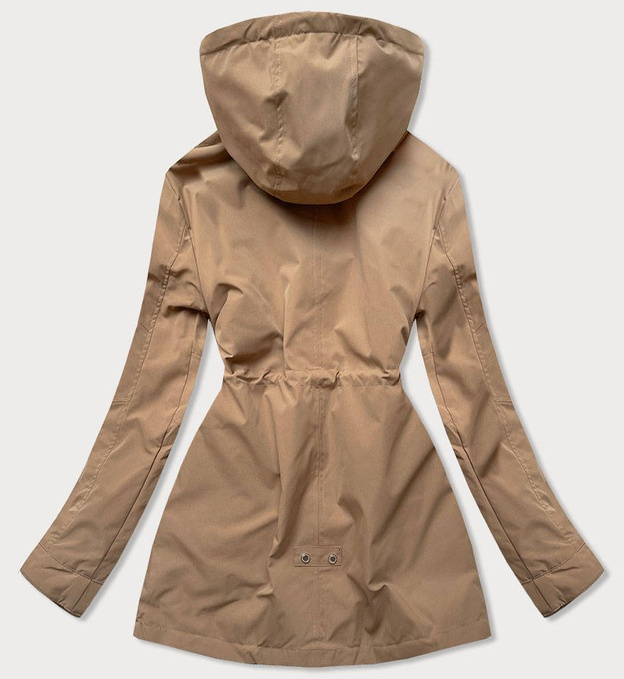 KURTKA DAMSKA TYPU PARKA 2W1 BEŻ-GRANAT (BH2015)