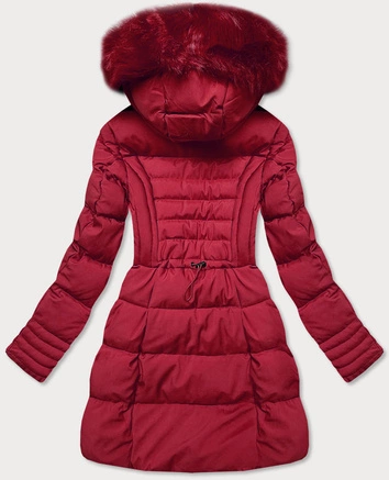 CIEPŁA ZIMOWA KURTKA DAMSKA BORDOWA (H997-25)