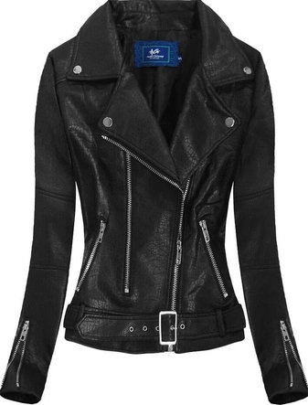 RAMONESKA Z EFEKTEM POPĘKANEJ SKÓRY CZARNA (C1018)