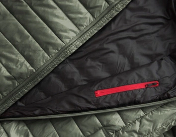 PIKOWANA KURTKA Z PUCHEM NATURALNYM KHAKI (5023)