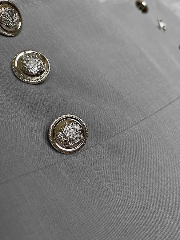 Eleganckie szerokie spodnie damskie szare (33575)