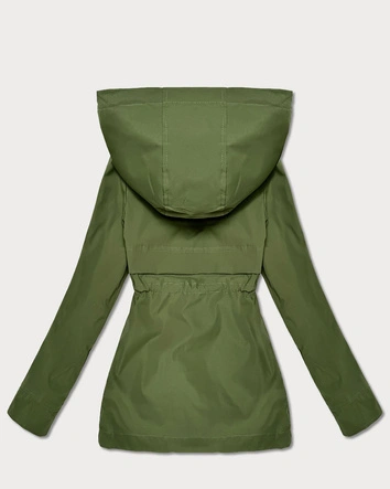 Dwustronna kurtka parka Goodlookin zielona panterka (KK60424-2#)