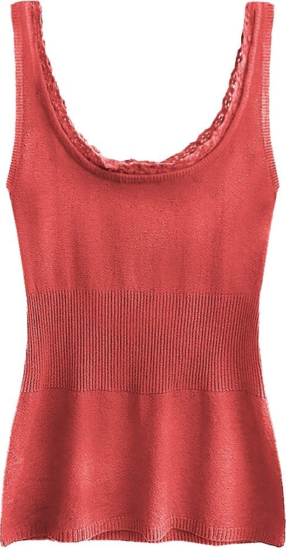 SWETERKOWA BLUZKA NA RAMIĄCZKACH CZERWONA (1515)