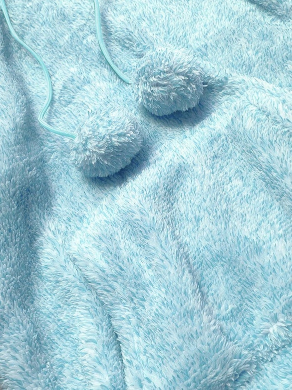 PLUSZOWA DAMSKA BLUZA MELANŻ MIĘTOWA (HH034)