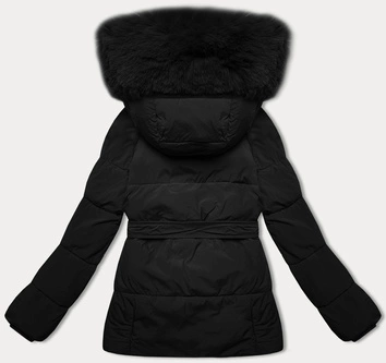 Przejściowa kurtka z paskiem J Style czarna (16M9183-392)