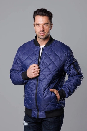 Pikowana bomberka męska granatowa (MY01-2)